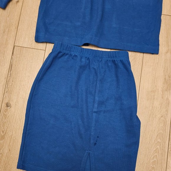 SPIEGEL Women's Size M - Knit Skirt Set, 2 Piece -  Royal Blue - Like New - Picture 5 of 8